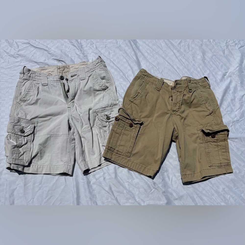 VTG lot of 2 Hollister Men's Y2K  Cargo shorts Size 28 **Read**